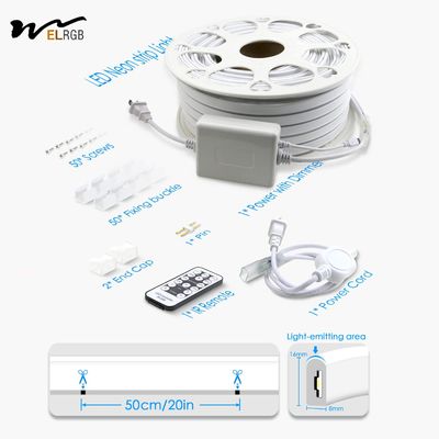 1.64ft/0.5m 2700k Led Strip Dimmable Led Rope Lighting 120V Indoor Outdoor