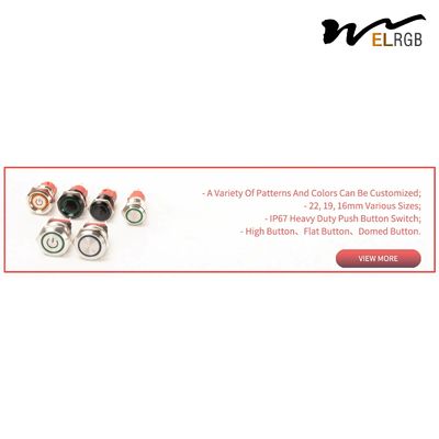 19mm 22mm Metal Push Button Switch 12mm 16mm Illuminated Momentary Switch