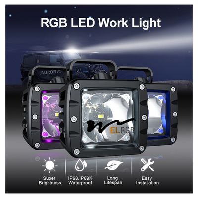 30W RGB Led Pod Work Light Vehicle LED Work Lights 5000K-5700K