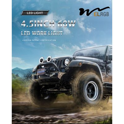 3000LM Auxiliary Round Amber Fog Lights For Off Road 4x4 Bumper Truck