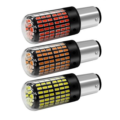 T20 144smd Car Led Bulb 1156 1157 7440 7443 White Yellow Red Light Led Turn Signal Light Driving Reverse Brake Light Bul