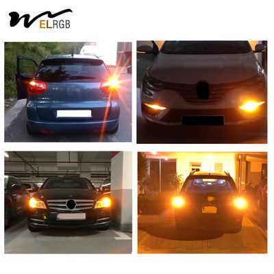 T20 144smd Car Led Bulb 1156 1157 7440 7443 White Yellow Red Light Led Turn Signal Light Driving Reverse Brake Light Bul