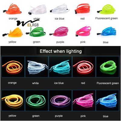 5M EL Car Cold Light Line RGB Neon Interior Atmosphere Light