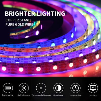 102 Leds Self Adhesive LED Strip 60 Pixel Self Adhesive Rope Lights