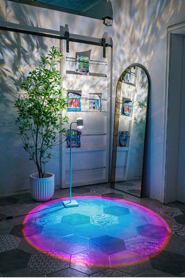 Intelligent Control LED Floor Lamp Water Ripple Design for Coffee Shop or Night Light