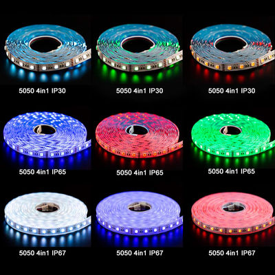 LED Tape Lights BRGB Warm White 4 Colors in 1 5m 16.4ft 60LEDs/m IP65 Waterproof