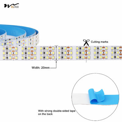 16.4ft LED Strip Lights 12V 1800 LEDs Triple Row Daylight White 6000K Dimmable Year 3-Year