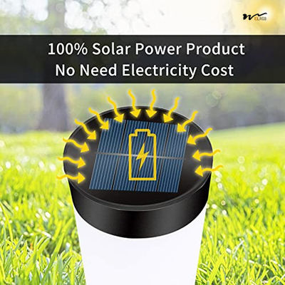 Solar Powered LED Landscape Lamp Column Outdoor IP44 Waterproof White Light Street Light