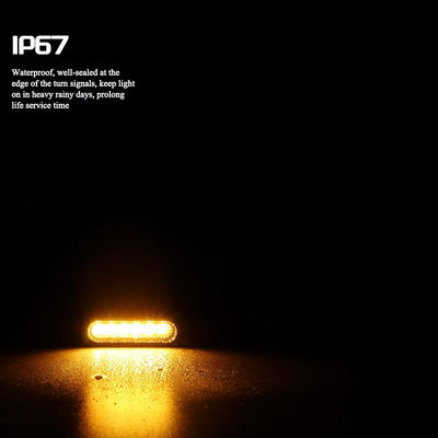 12 Ounces Motorcycle Front Fork LED Turn Signals with Amber Blinkers and Mounting Bracket