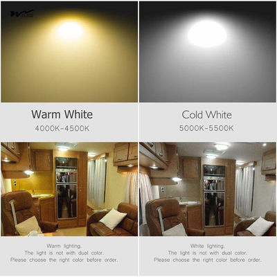 RV LED Ceiling Dome Light HugeAuto 12V 9W Downlight for Campervan Caravan Motorhome