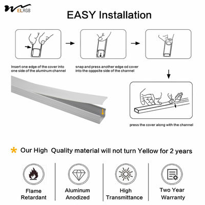 Plus-Size U Shape LED Aluminum Channel System with Milky Cover 10-Pack 6.6ft/2Meter