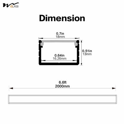 Plus-Size U Shape LED Aluminum Channel System with Milky Cover 10-Pack 6.6ft/2Meter